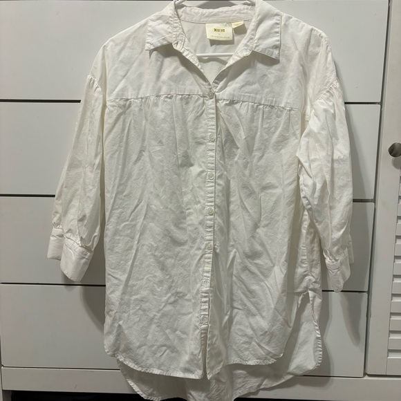 Anthropology  White Button Down Shirt - Picture 2 of 6